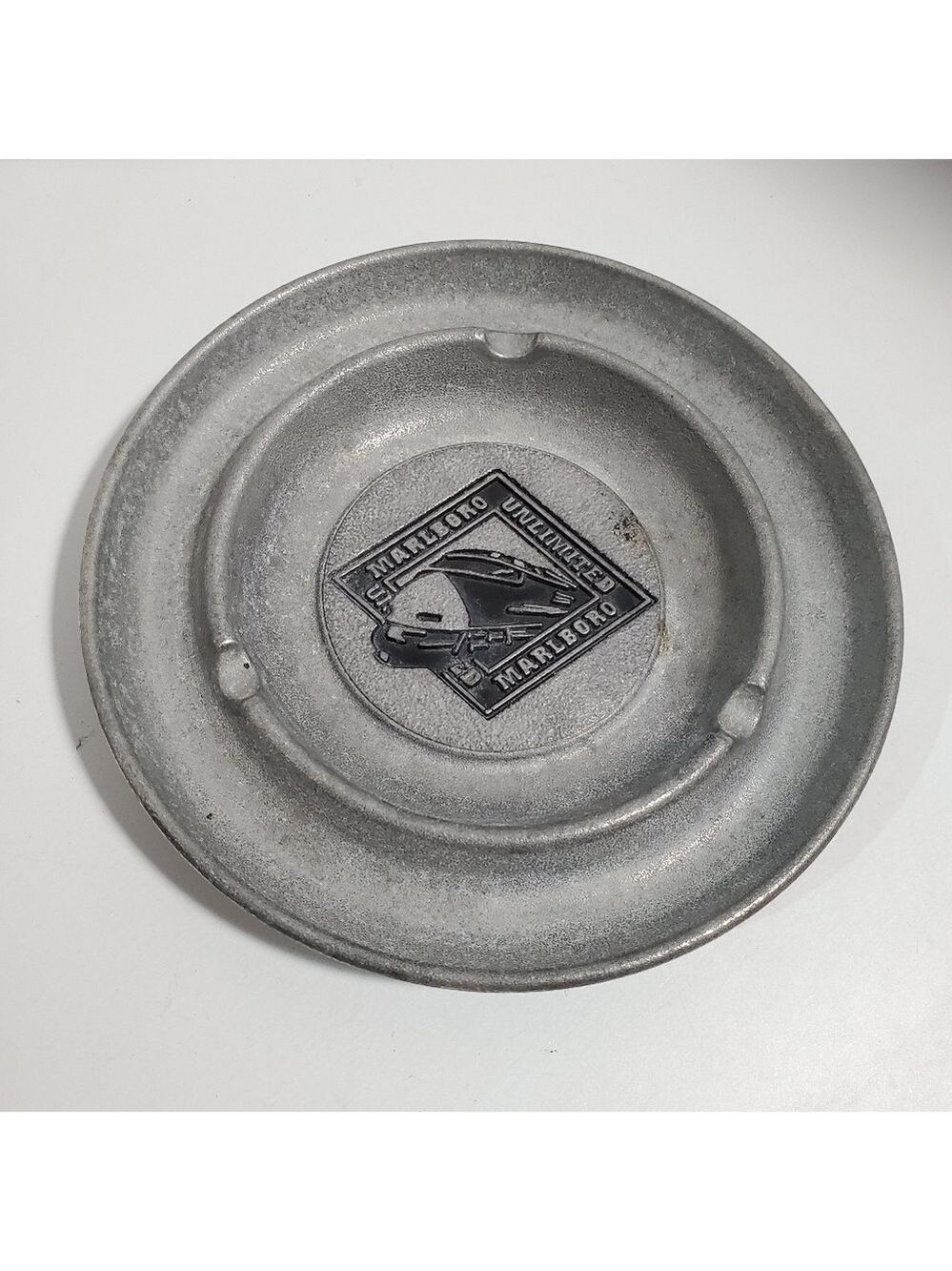 Vintage Metal Marlboro Unlimited Ashtray Bullet Train KO Advertising